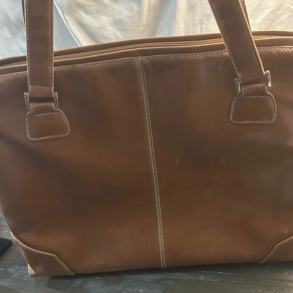 Coldwater Creek Brown Laptop Bag with Structured Design